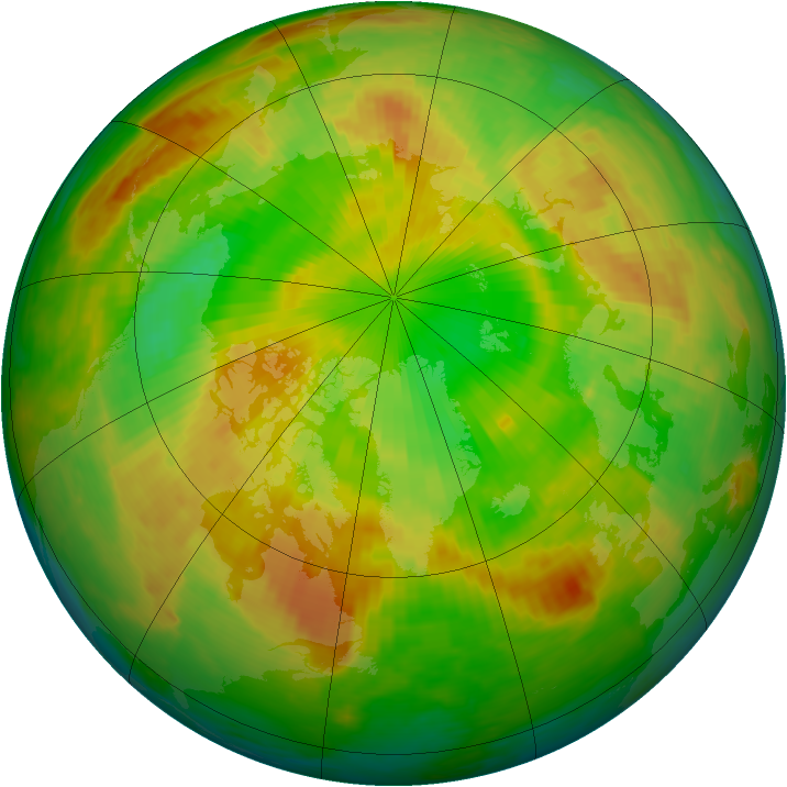 Arctic ozone map for 25 May 2002